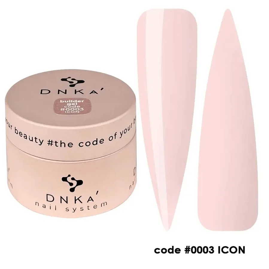 DNKa Builder Gel Icon a ukážka odtieňa